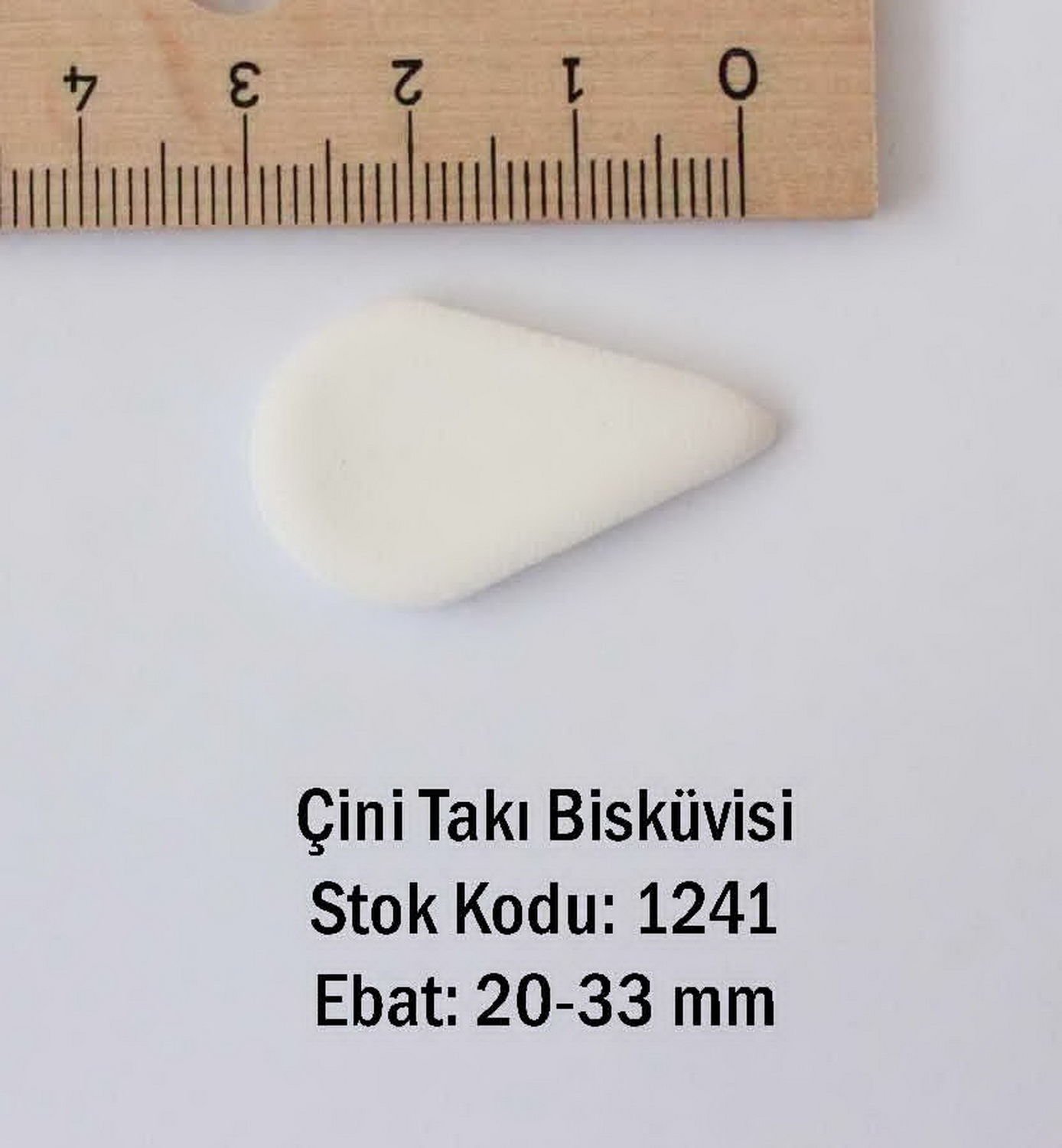 Damla Şekilli Çini Takı Bisküvisi 1241