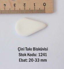 Damla Şekilli Çini Takı Bisküvisi 1241