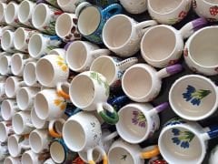 100 Adet El İşi Doğa Desen Seramik Toptan Klasik Kazan Kupa | Toptan Kupa Satışı | Hand Made Kupa Toptan Satış