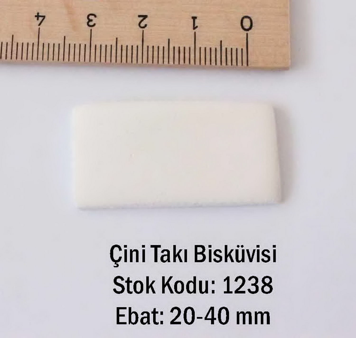 Dikdörtgen Şekilli Çini Takı Bisküvisi 1238