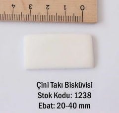 Dikdörtgen Şekilli Çini Takı Bisküvisi 1238