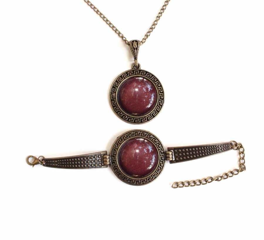 İlbay Çini Takı Kolye Bileklik Seti 2714DS358