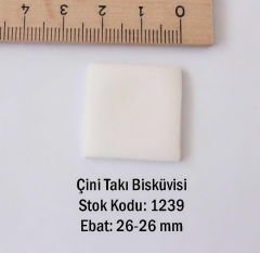 Kare Şekilli Çini Takı Bisküvisi 1239