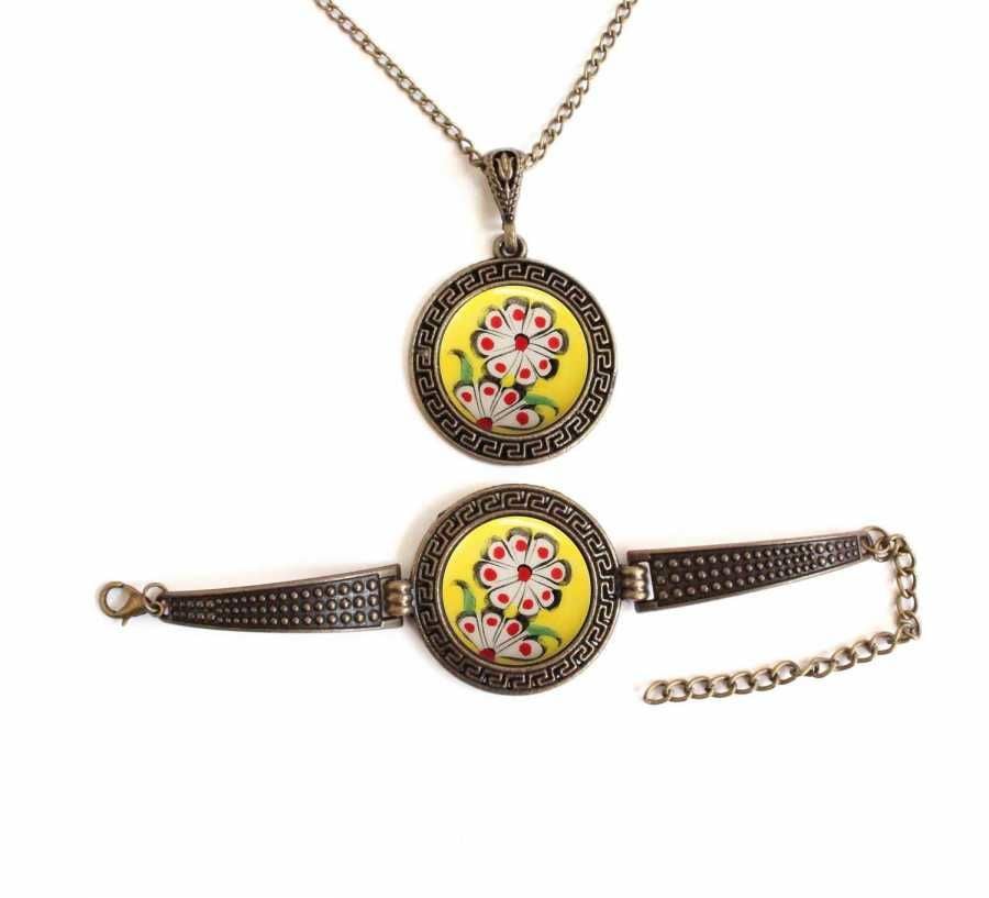 İlbay Çini Takı Kolye Bileklik Seti 2714DS143