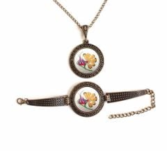 İlbay Çini Takı Kolye Bileklik Seti 2714DS137