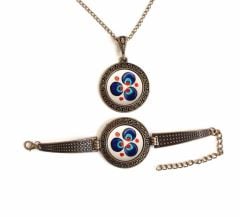 İlbay Çini Takı Kolye Bileklik Seti 2714DS128