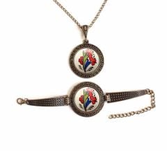 İlbay Çini Takı Kolye Bileklik Seti 2714DS124
