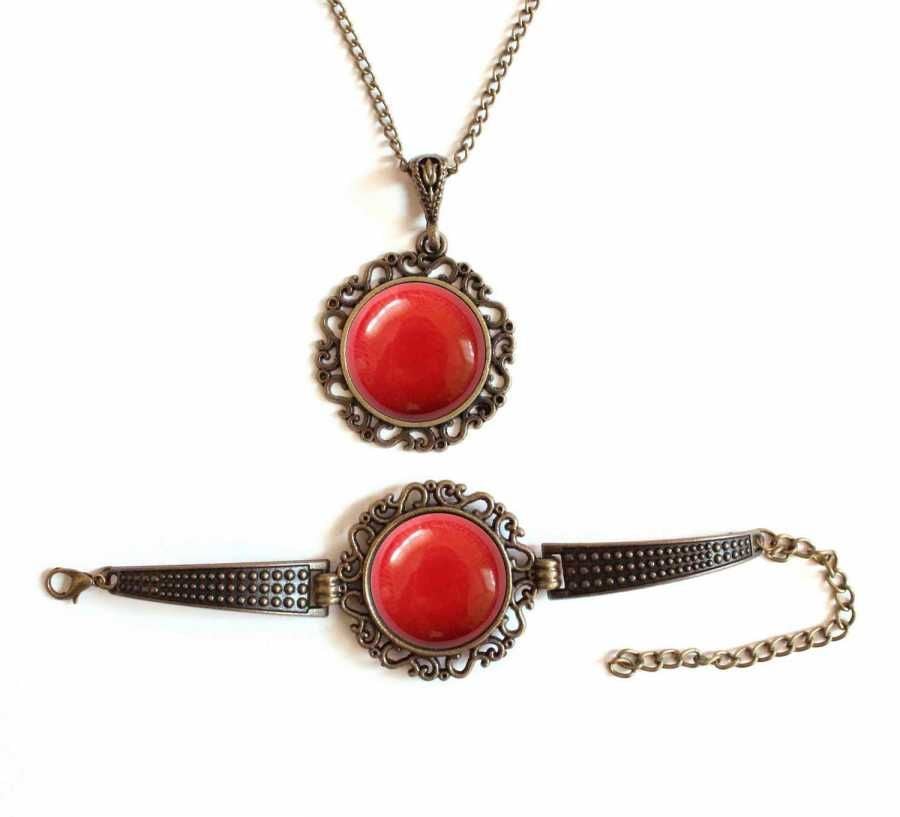 İlbay Çini Takı Kolye Bileklik Seti 2712DS350