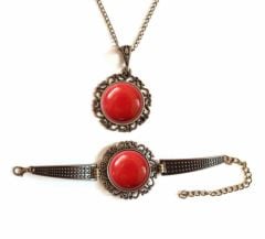 İlbay Çini Takı Kolye Bileklik Seti 2712DS350