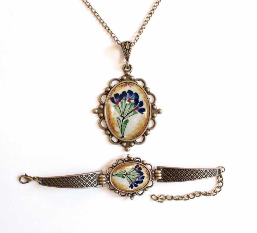 İlbay Çini Takı Kolye Bileklik Seti 2711DS068