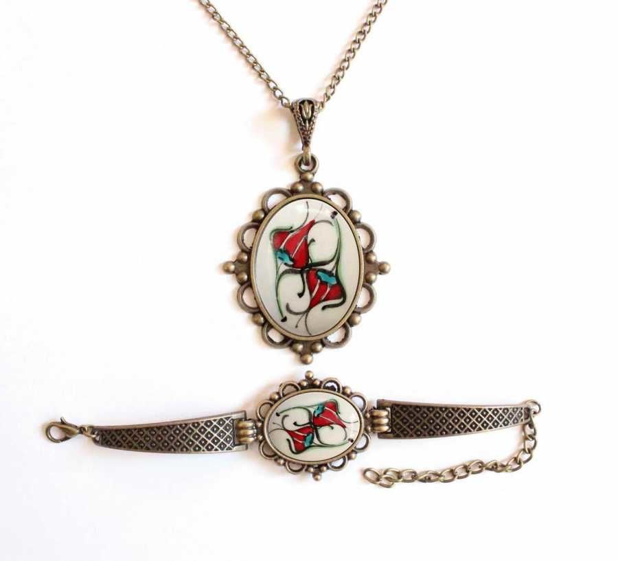 İlbay Çini Takı Kolye Bileklik Seti 2711DS067