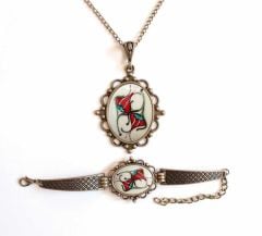 İlbay Çini Takı Kolye Bileklik Seti 2711DS067