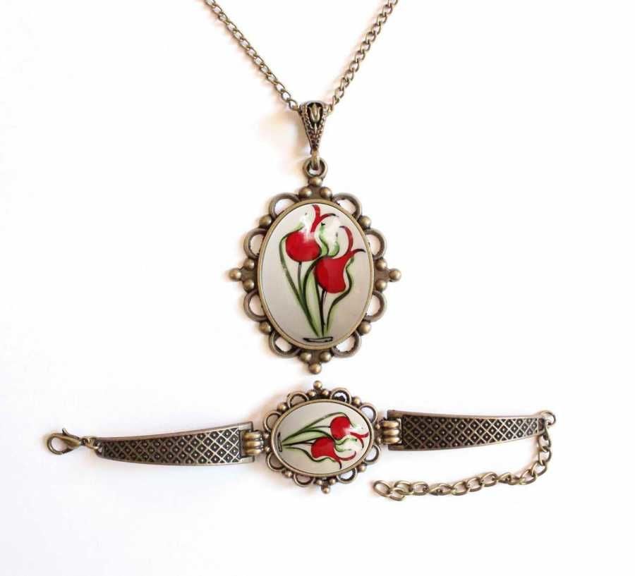 İlbay Çini Takı Kolye Bileklik Seti 2711DS066