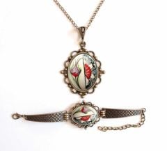 İlbay Çini Takı Kolye Bileklik Seti 2711DS065