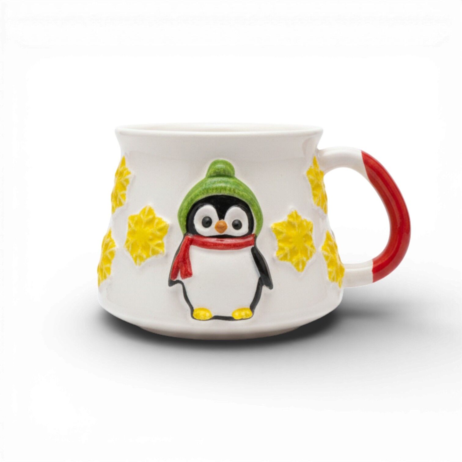 Kabartma Penguen Kupa, Seramik Kupa Bardak