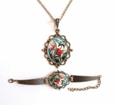 İlbay Çini Takı Kolye Bileklik Seti 2711DS063