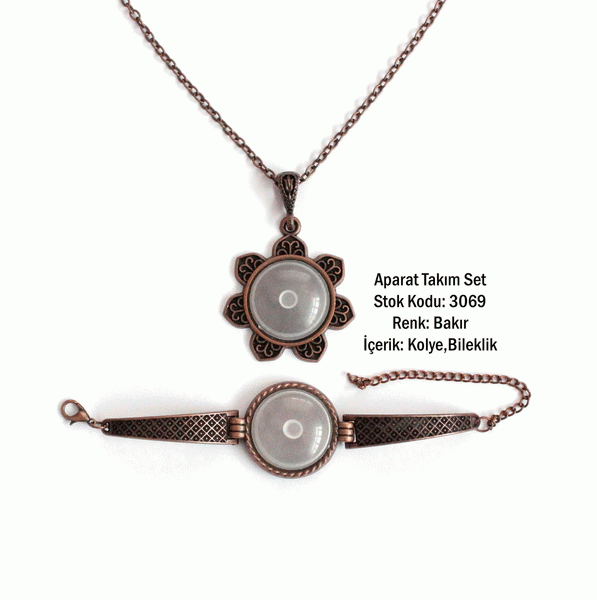 Kolye Bileklik Aparat Takım Set 3069 Bakır Kaplama