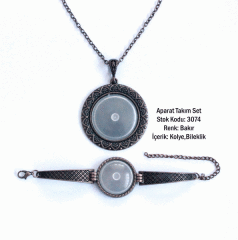 Kolye Bileklik Aparat Takım Set 3074 Bakır Kaplama