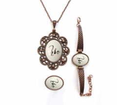 İlbay Çini Takı Kolye Bileklik Yüzük Seti 2421DS710