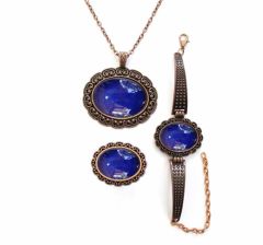 İlbay Çini Takı Kolye Bileklik Yüzük Seti 2422DS306