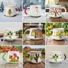 100 Adet Kutulu Kabartma Seramik Kupa Toptan Satış, Toptan Seramik Kabartma Kupa