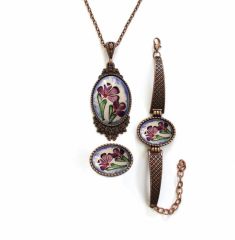 İlbay Çini Takı Kolye Bileklik Yüzük Seti 2429DS075