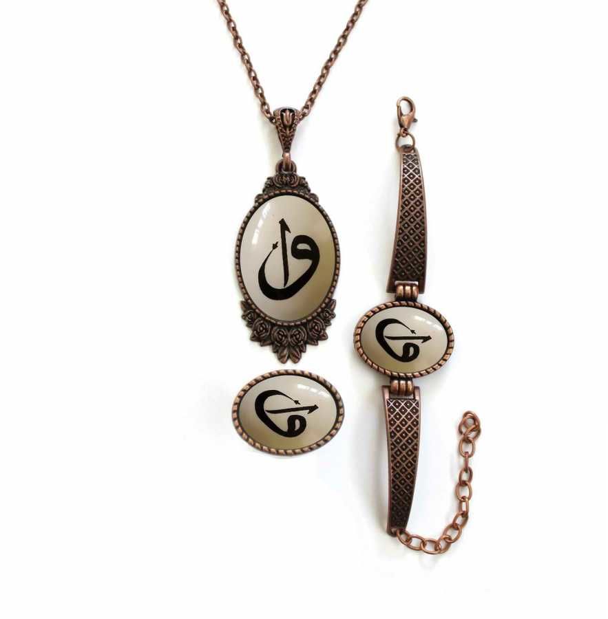 İlbay Çini Takı Kolye Bileklik Yüzük Seti 2429DS203