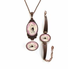 İlbay Çini Takı Kolye Bileklik Yüzük Seti 2429DS245