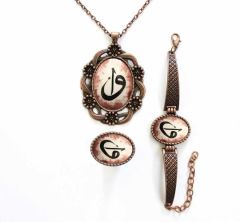 İlbay Çini Takı Kolye Bileklik Yüzük Seti 2432DS217