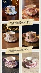 72 Adet Kutulu Tabaklı Gül Kupa Toptan Satış