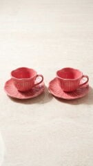 2'li Kırmızı Gelincik Nescafe Fincanı