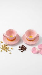 2'li Pembe Gelincik Nescafe Fincanı