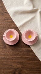 2'li Pembe Gelincik Nescafe Fincanı