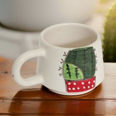 İlbay Seramik Kupa Bardak Mug Klasik Kaktüs