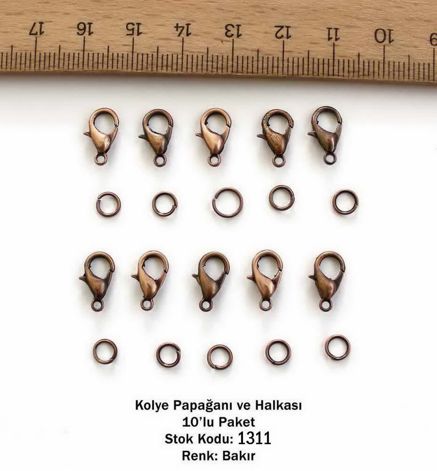 1311 Kolye Papağanı ve Halkası Bakır