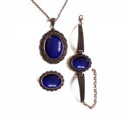 İlbay Çini Takı Kolye Bileklik Yüzük Seti 2406DS306