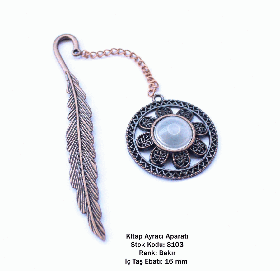 Kitap Ayracı Aparatı 8103 Bakır Kaplama