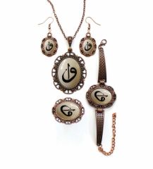 İlbay Çini Takı Kolye Bileklik Yüzük Küpe Seti 2111DS203