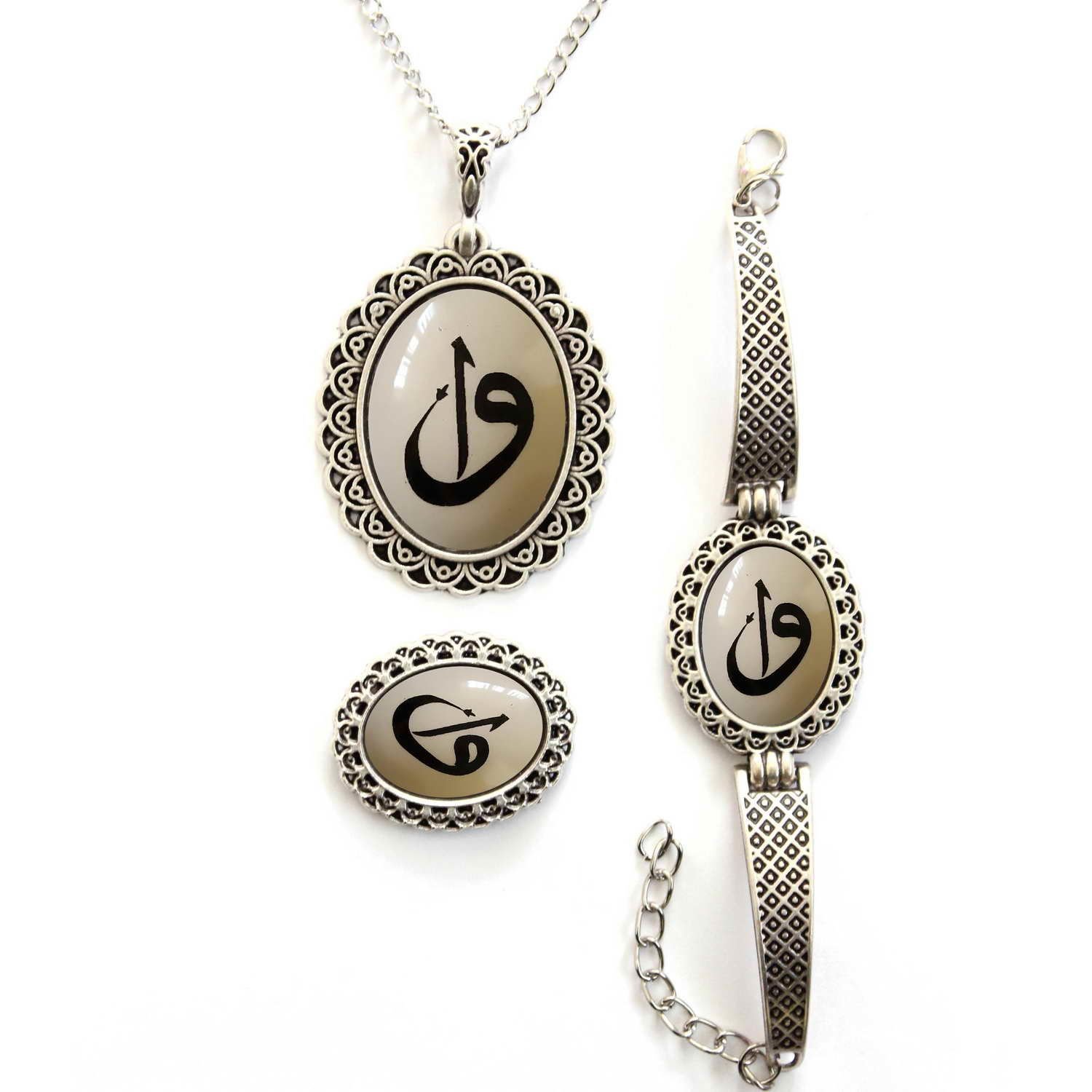 İlbay Çini Takı Kolye Bileklik Yüzük Seti 2305DS205