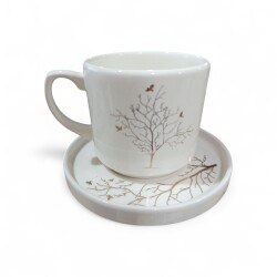Yaldızlı Desenli Times Tabaklı Kupa Bardak Mug - 1